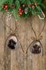 SCALLOP SEASHELL CHRISTMAS ORNAMENT- FARM ANIMALS Christmas Ornaments SET 4 - HOLIDAY DECOR - Handmade Hand Painted DECOUPAGED Repurposed Upcycled Gift SET OF 2 Ornaments - JAMsCraftCloset