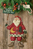 Ornament Santa With Sign Wishes Just For You Vintage Resin Tree Decoration Gift Idea Discontinued Collectible - JAMsCraftCloset