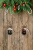 SCALLOP SEASHELL CHRISTMAS ORNAMENT- FARM ANIMALS Christmas Ornaments SET 6 - HOLIDAY DECOR - Handmade Hand Painted DECOUPAGED Repurposed Upcycled Gift SET OF 2 Ornaments - JAMsCraftCloset