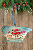 Antique West Virginia Roof Decoupaged Christmas Ornament - Flamingo Deck The Halls - Handmade Holiday Tree Decor Unique Beach Lake House Gift - JAMsCraftCloset