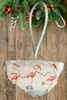 Antique West Virginia Roof Decoupaged Christmas Ornament - Flamingos Ice Skating - Handmade Holiday Tree Decor Unique Beach Lake House Gift - JAMsCraftCloset