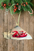 Antique West Virginia Roof Decoupaged Christmas Ornament - Santa Sliding On A Flamingo - Handmade Holiday Tree Decor Unique Beach Lake House Gift - JAMsCraftCloset