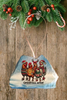 Antique West Virginia Roof Decoupaged Christmas Ornament - 5 CHICKENS CHRISTMAS SPIRIT - Handmade Holiday Tree Decor Unique Country Farmhouse House Decor Gift - JAMsCraftCloset