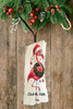 Antique West Virginia Roof Decoupaged Christmas Ornament - Flamingo Deck The Halls WREATH - Handmade Holiday Tree Decor Unique Beach Lake House Gift - JAMsCraftCloset