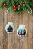 SCALLOP SEASHELL CHRISTMAS ORNAMENT- Set 10 BEACH COASTAL DECOR - Handmade Hand Painted DECOUPAGED Repurposed Upcycled Gift SET OF 2 Ornaments - JAMsCraftCloset