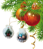 SCALLOP SEASHELL CHRISTMAS ORNAMENT- Set 10 BEACH COASTAL DECOR - Handmade Hand Painted DECOUPAGED Repurposed Upcycled Gift SET OF 2 Ornaments - JAMsCraftCloset