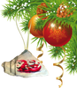 Antique West Virginia Roof Decoupaged Christmas Ornament - Santa Sliding On A Flamingo - Handmade Holiday Tree Decor Unique Beach Lake House Gift - JAMsCraftCloset