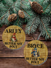 Christmas Personalized Ornament Handmade BETTER NOT POUT Large Round Wooden Sublimation Large Holiday Tree Decoration GIFT Crafters Delight -JAMsCraftCloset