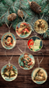 ROUND 4 Inch Wood Decoupaged Ornaments Handmade Christmas Ornament Package Decor WINTER HOLIDAY Decor Gift Idea Home Decor Unique - JAMsCraftCloset