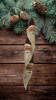 THREE SANTA FACES TREE ORNAMENT Wooden Vintage Holiday Decoration Christmas Decor Gift Idea