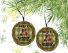 Christmas Personalized Ornament Handmade SANTA CHECKS THE NAUGHTY LIST Large Round Wooden Sublimation Large Holiday Tree Decoration GIFT Crafters Delight -JAMsCraftCloset