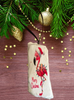 Antique West Virginia Roof Decoupaged Christmas Ornament - Flamingo With Lights Merry Christmas - Handmade Holiday Tree Decor Unique Beach Lake House Gift - JAMsCraftCloset
