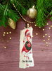 Antique West Virginia Roof Decoupaged Christmas Ornament - Flamingo Deck The Halls WREATH - Handmade Holiday Tree Decor Unique Beach Lake House Gift - JAMsCraftCloset