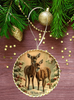 ROUND 4 Inch Wood Decoupaged Ornaments Handmade Christmas Ornament Package Decor WINTER HOLIDAY Decor Gift Idea Home Decor Unique - JAMsCraftCloset