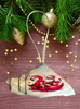 Antique West Virginia Roof Decoupaged Christmas Ornament - Santa Sliding On A Flamingo - Handmade Holiday Tree Decor Unique Beach Lake House Gift - JAMsCraftCloset