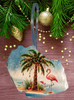 Antique West Virginia Roof Decoupaged Christmas Ornament - Flamingo With Palm Tree 2 - Handmade Holiday Tree Decor Unique Beach Lake House Gift - JAMsCraftCloset
