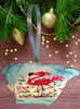 Antique West Virginia Roof Decoupaged Christmas Ornament - Flamingo Deck The Halls - Handmade Holiday Tree Decor Unique Beach Lake House Gift - JAMsCraftCloset