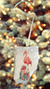 Antique West Virginia Roof Decoupaged Christmas Ornament - Flamingo With Packages - Handmade Holiday Tree Decor Unique Beach Lake House Gift - JAMsCraftCloset
