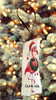 Antique West Virginia Roof Decoupaged Christmas Ornament - Flamingo Deck The Halls WREATH - Handmade Holiday Tree Decor Unique Beach Lake House Gift - JAMsCraftCloset