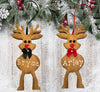 Christmas Personalized Ornament Handmade REINDEER Wooden Holiday Tree Decoration Gift Crafters Delight - JAMsCraftCloset