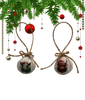 SCALLOP SEASHELL CHRISTMAS ORNAMENT- FARM ANIMALS Christmas Ornaments SET 6 - HOLIDAY DECOR - Handmade Hand Painted DECOUPAGED Repurposed Upcycled Gift SET OF 2 Ornaments - JAMsCraftCloset