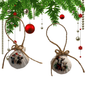 SCALLOP SEASHELL CHRISTMAS ORNAMENT- FARM ANIMALS Christmas Ornaments SET 3 - HOLIDAY DECOR - Handmade Hand Painted DECOUPAGED Repurposed Upcycled Gift SET OF 2 Ornaments - JAMsCraftCloset