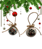 SCALLOP SEASHELL CHRISTMAS ORNAMENT- FARM ANIMALS Christmas Ornaments SET 5 - HOLIDAY DECOR - Handmade Hand Painted DECOUPAGED Repurposed Upcycled Gift SET OF 2 Ornaments - JAMsCraftCloset