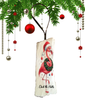 Antique West Virginia Roof Decoupaged Christmas Ornament - Flamingo Deck The Halls WREATH - Handmade Holiday Tree Decor Unique Beach Lake House Gift - JAMsCraftCloset