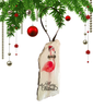 Antique West Virginia Roof Decoupaged Christmas Ornament - Flamingo Merry Christmas - Handmade Holiday Tree Decor Unique Beach Lake House Gift - JAMsCraftCloset