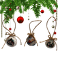 SCALLOP SEASHELL CHRISTMAS ORNAMENT- FARM ANIMALS Christmas Ornaments SET 7 - HOLIDAY DECOR - Handmade Hand Painted DECOUPAGED Repurposed Upcycled Gift SET OF 3 Ornaments - JAMsCraftCloset