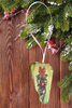 Antique West Virginia Roof Decoupaged Christmas Ornament - CHRISTMAS SWAG - Handmade Holiday Tree Decor Unique Country Farmhouse House Decor Gift - JAMsCraftCloset