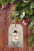 SNOWMAN BUTTON ORNAMENTS Galvanized Tin Metal Christmas Tree Ornament Gift Handmade Holiday Decor Unique Personalized Ornament Stocking Stuffer - JAMsCraftCloset