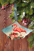 Antique West Virginia Roof Decoupaged Christmas Ornament - Flamingo With Package - Handmade Holiday Tree Decor Unique Beach Lake House Gift - JAMsCraftCloset
