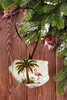 Antique West Virginia Roof Decoupaged Christmas Ornament - Flamingo With Packages - Handmade Holiday Tree Decor Unique Beach Lake House Gift - JAMsCraftCloset