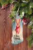Antique West Virginia Roof Decoupaged Christmas Ornament - PIG WITH SCARF MERRY CHRISTMAS - Handmade Holiday Tree Decor Unique Country Farmhouse House Decor Gift - JAMsCraftCloset
