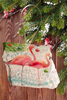 Antique West Virginia Roof Decoupaged Christmas Ornament - 2 Flamingo in Water - Handmade Holiday Tree Decor Unique Beach Lake House Gift - JAMsCraftCloset