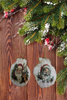 SCALLOP SEASHELL CHRISTMAS ORNAMENT- Set 6 BEACH COASTAL DECOR - Handmade Hand Painted DECOUPAGED Repurposed Upcycled Gift SET OF 2 Ornaments - JAMsCraftCloset