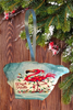 Antique West Virginia Roof Decoupaged Christmas Ornament - Flamingo Deck The Halls - Handmade Holiday Tree Decor Unique Beach Lake House Gift - JAMsCraftCloset