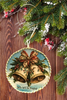 ROUND 4 Inch Wood Decoupaged Ornaments Handmade Christmas Ornament Package Decor WINTER HOLIDAY Decor Gift Idea Home Decor Unique - JAMsCraftCloset
