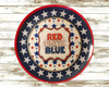 Plastic Round Star TRAY Farmhouse Country Patriotic RED WHITE BLUE Wall Art HAPPY FOURTH OF JULY Cottage Chic Victorian Decor Handmade Gift Idea &nbsp;- JAMsCraftCloset