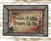 TRAY GRAY METAL Rectangle Decoupaged Hand Painted Upcycled Repurposed Wall Art DREAM A LITTLE DREAM OF ME Home Decor Decor LOVE Wall Art Gift - JAMsCraftCloset