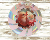 Plastic Round Pink and Silver TRAY Farmhouse Country Easter Decor CHICK IN EGG SHELL Wall Art HAPPY EASTER Cottage Chic Victorian Decor Handmade Gift Idea &nbsp;- JAMsCraftCloset