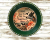 Pie Pan Forrest Green LOVE YOU TILL THE COWS COME HOME Farmhouse Country Cows Wall Art Handmade Hand Painted Repurposed Upcycled Gift Idea Crafters Delight {{ JAMsCraftCloset }}