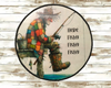 Decoupaged 33 1/3 Vinyl Record HERE FISHY FISHY FISHY Old Fisherman Fishing Wall Art Shelf Sitter Child's Room Decor Country Farmhouse Home Decor Gift Idea - JAMsCraftCloset