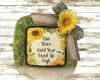 Dollar Tree CLEAR SQUARE Plastic PLATE Farmhouse Country Wall Art Sunflower Design RISE SHINE HOLD YOUR HEAD UP HIGH Handmade Gift Idea Crafters Delight - JAMsCraftCloset