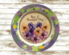 PLATE FLORAL PLASTIC ROUND DECOUPAGED Upcycled Repurposed Wall Art or Shelf Sitter HAVE A BEAUTIFUL DAY YELLOW Background Home Decor Wall Art Gift WEDDING - JAMsCraftCloset