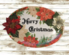 Hard Plastic OVAL TRAY Farmhouse Country Home Decor MERRY CHRISTMAS POINSETTIA Wall Art Cottage Chic Decor Kitchen Decor Victorian Christmas Holiday Decor Handmade Gift Idea &nbsp;- JAMsCraftCloset