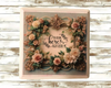 Wood Wall Art Plaque YOU BELONG HERE RIGHT BESIDE ME Square Decoupaged Home Decor Gift Idea Positive Saying Wedding Gift - JAMsCraftCloset
