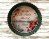 Cake Pan Forrest Green WE ARE THE PERFECT BLEND OF PASSION AND PEACE Farmhouse Country Forrest and Pink Roses Wall Art Handmade Hand Painted Repurposed Upcycled Gift Idea Crafters Delight {{ JAMsCraftCloset }}