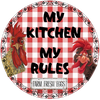ROUND Digital Graphic Design MY KITCHEN MY RULES Holiday Sublimation PNG SVG Lake House Sign Farmhouse Country Home Cabin Kitchen Wall Art Wreath Design Gift Crafters Delight HAPPY CRAFTING - JAMsCraftCloset